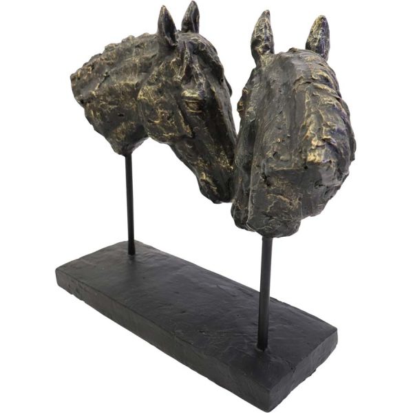 Libra Interiors Nuzzling Bay Horse Heads Sculpture - Image 4
