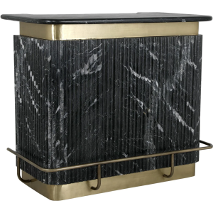 Richmond Interiors Bombay Bar - Black & Gold