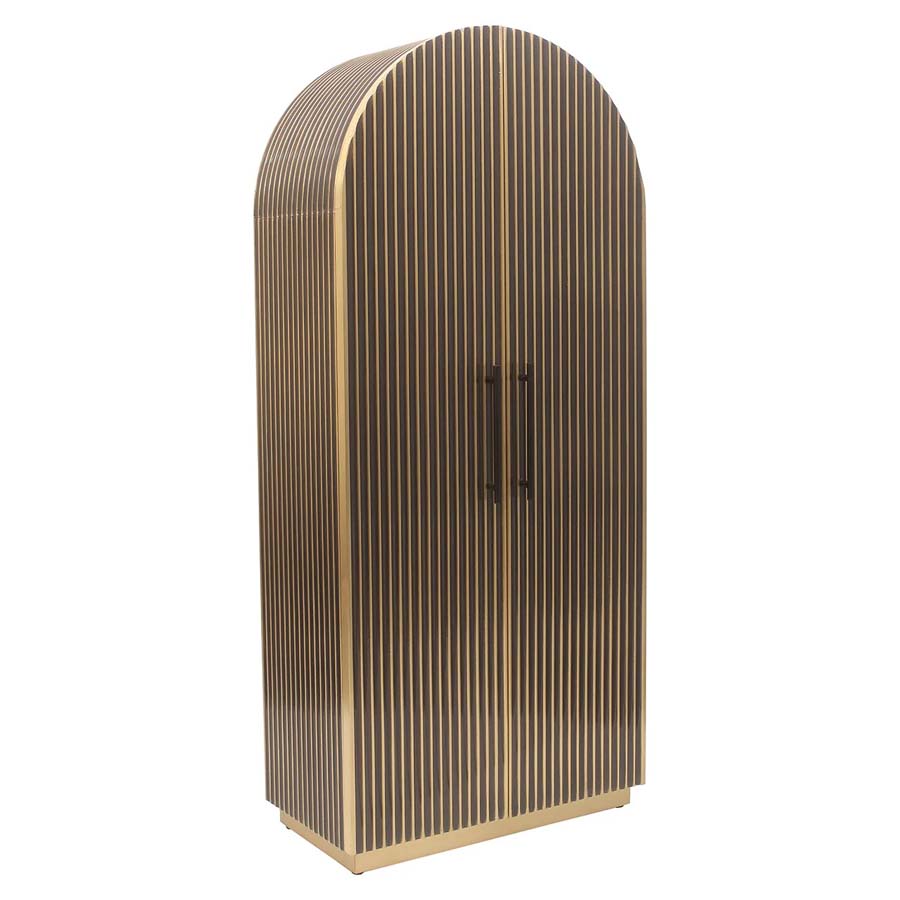 Richmond Interiors Les Arcs 2 Door Cabinet - Brushed Gold
