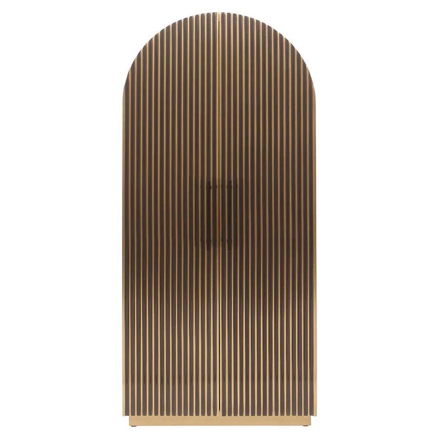 Richmond Interiors Les Arcs 2 Door Cabinet - Brushed Gold