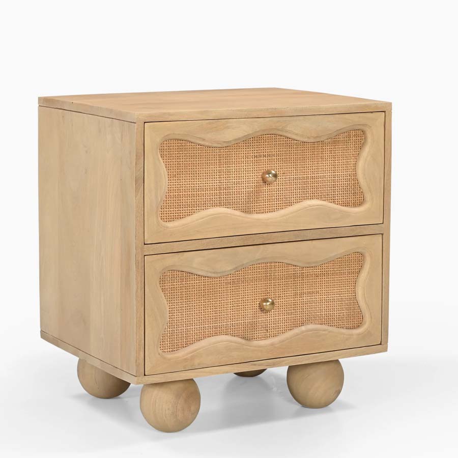 Xavier Home Amy Two Drawers Side Table