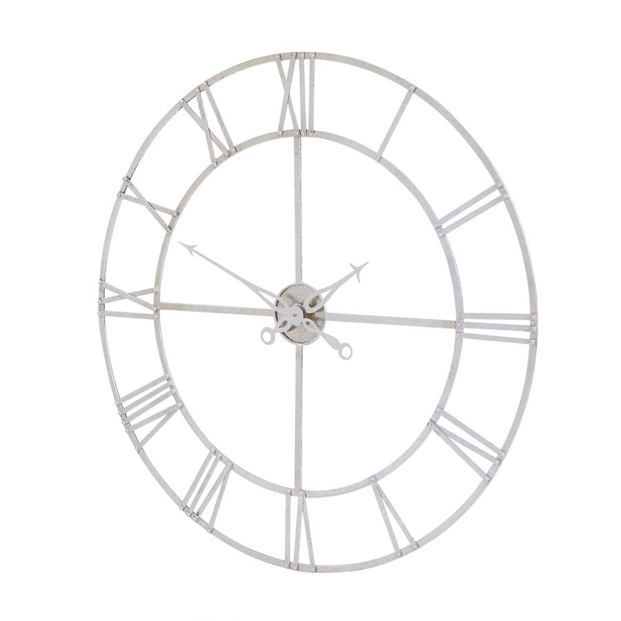 Hill Interiors Large Silver Foil Skeleton Wall Clock