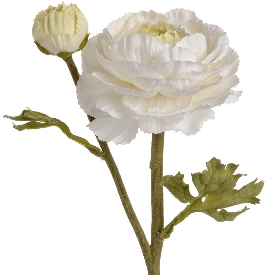 Hill Interiors White Ranunculus Spray x 3 Stems