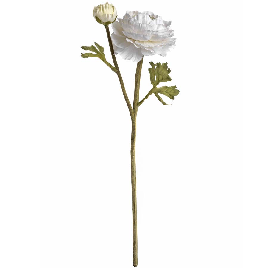 Hill Interiors White Ranunculus Spray x 3 Stems