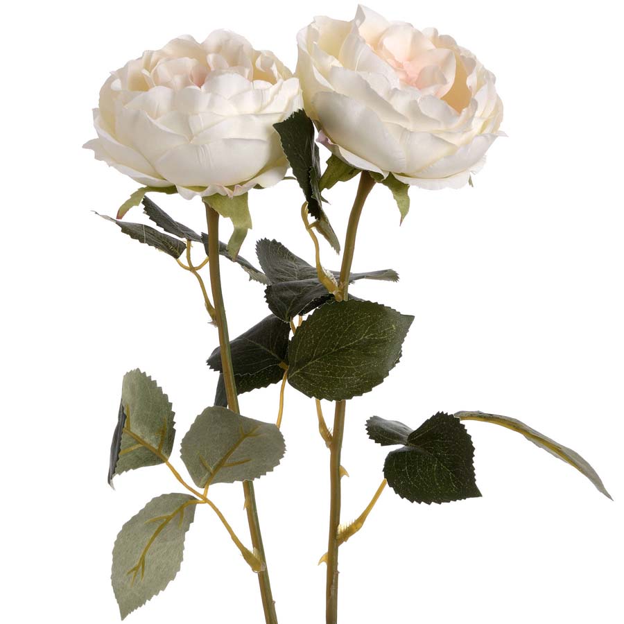 Hill Interiors Blush Garden Rose x 3 Stems