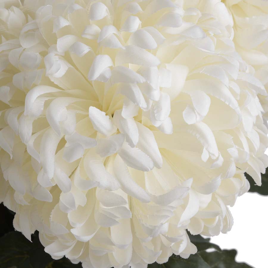 Hill Interiors Large White Chrysanthemum x 3 Stems