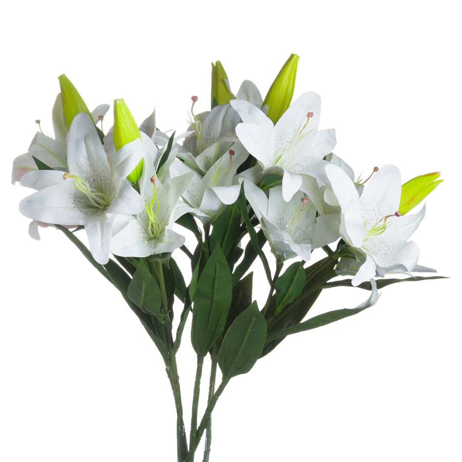 Hill Interiors White Lily x 3 Stems