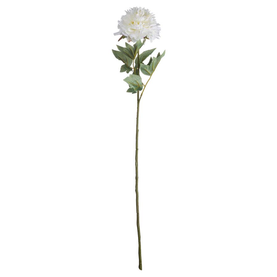 Hill Interiors Classic White Peony x 3 Stems