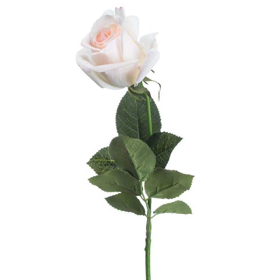 Hill Interiors Palest Pink Tea Rose x 3 Stems