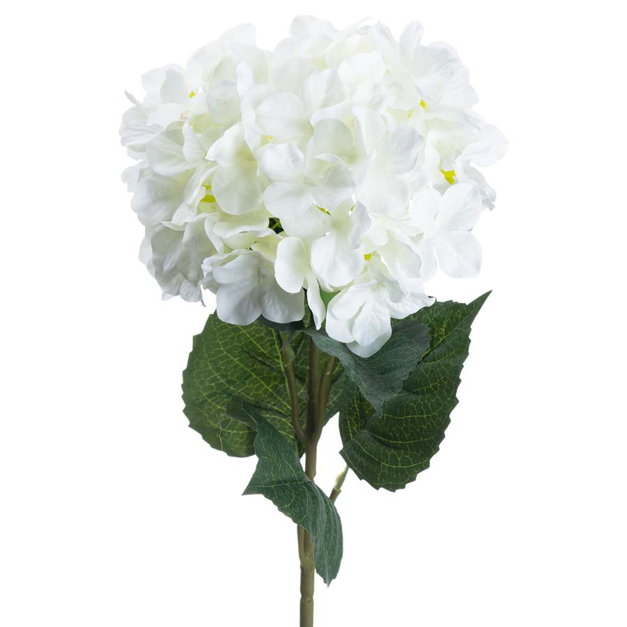 Hill Interiors Single Faux White Hydrangea x 3 stems