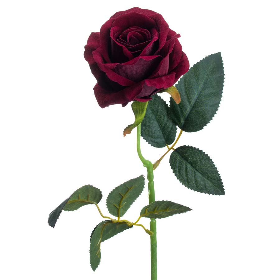 Hill Interiors Deep Red Rose x 3 Stems