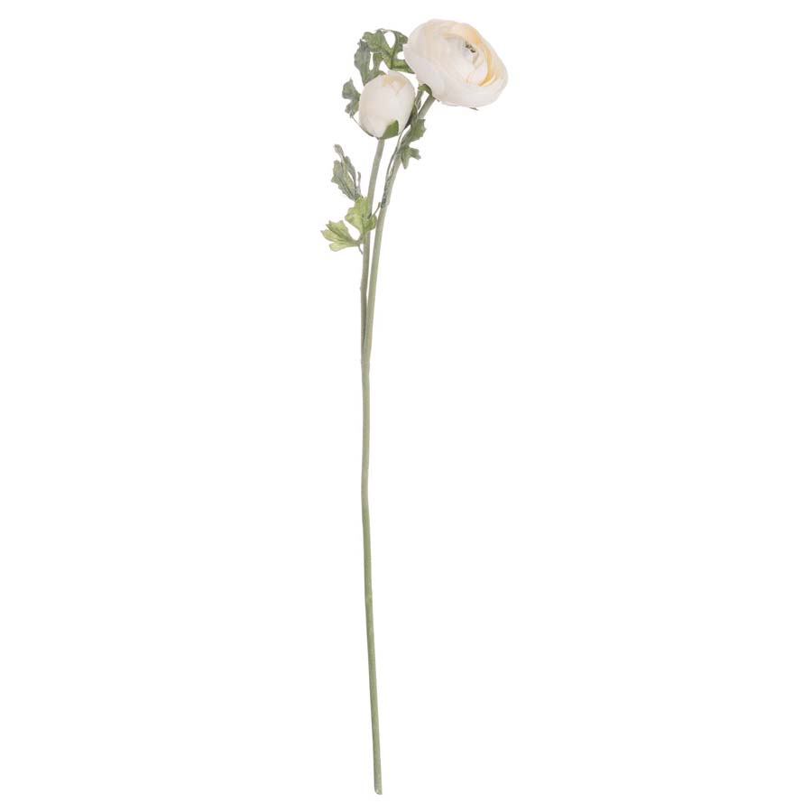 Hill Interiors Soft Cream Ranunculus x 3 Stems