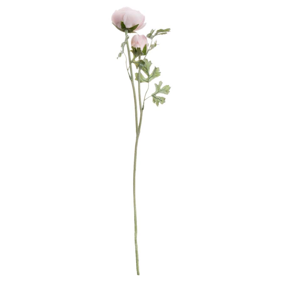 Hill Interiors Pastel Pink Faux Ranunculus x 3 Stems