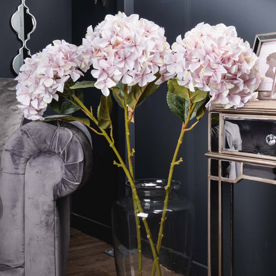Hill Interiors Giant Pink Hydrangea x 3 Stems