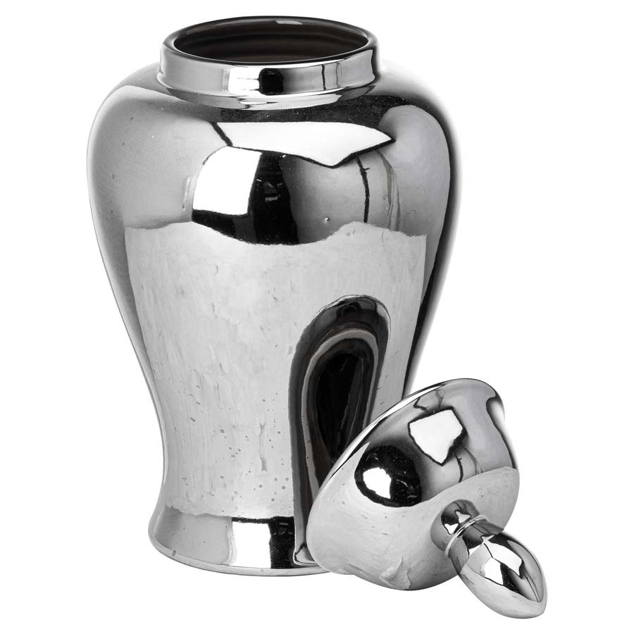 Chrome Large Ginger Jar Chrome Colour Large Ginger Jar