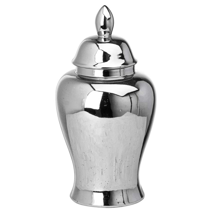 Chrome Large Ginger Jar Chrome Colour Large Ginger Jar