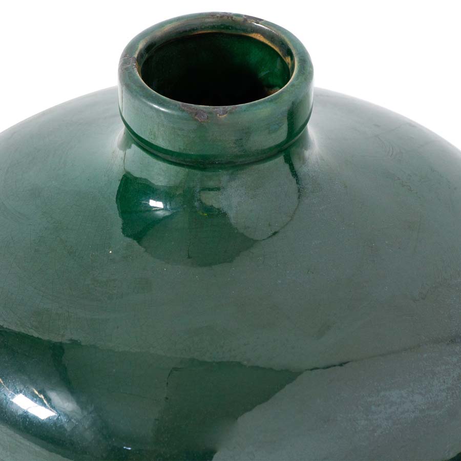 Hill Interiors Garda Emerald Glazed Eve Vase