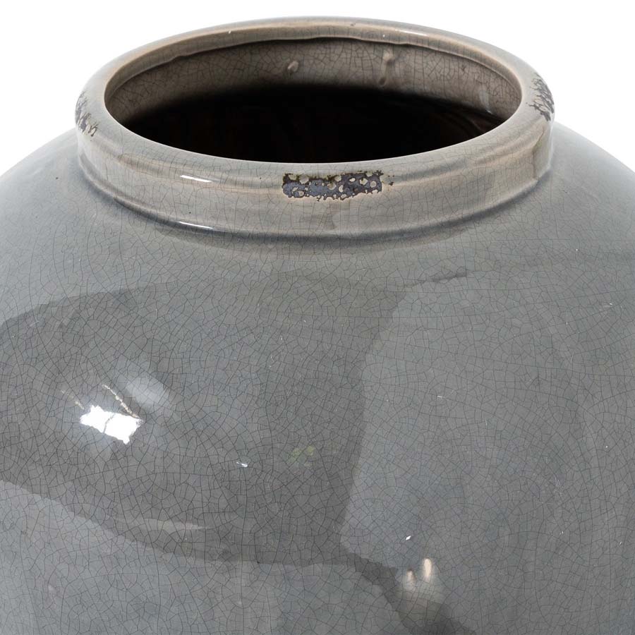 Hill Interiors Garda Grey Glazed Juniper Vase