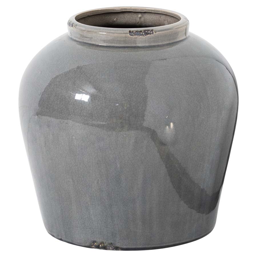 Hill Interiors Garda Grey Glazed Juniper Vase