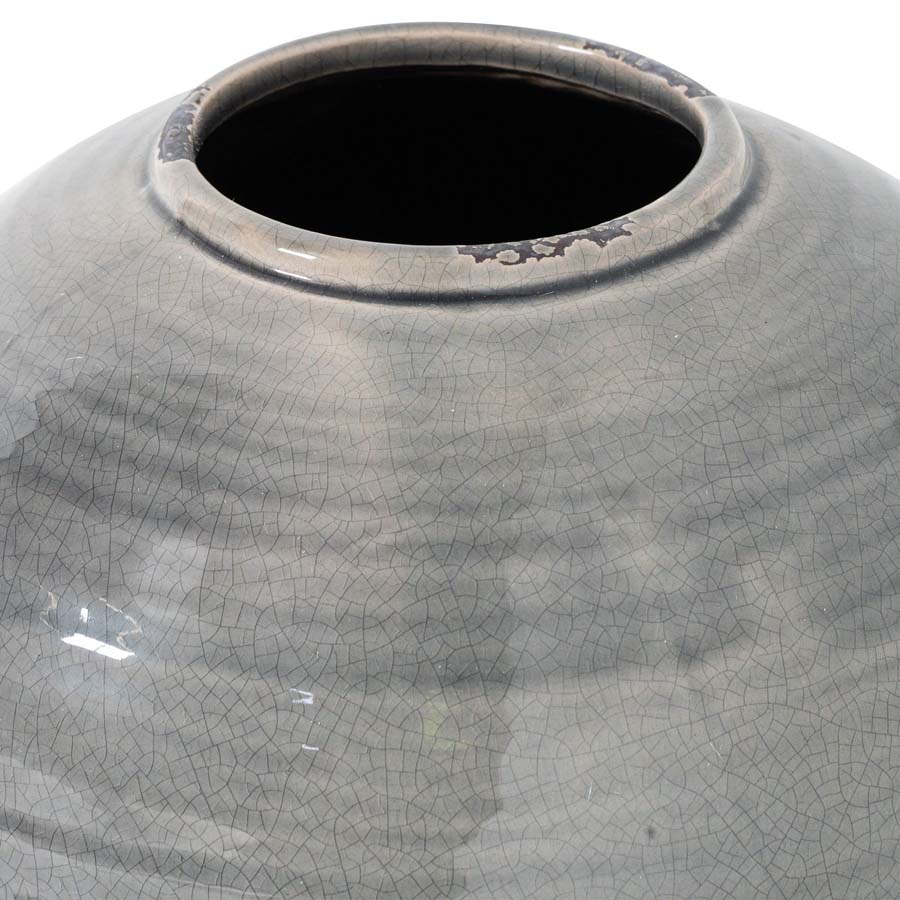 Hill Interiors Garda Grey Glazed Tiber Vase