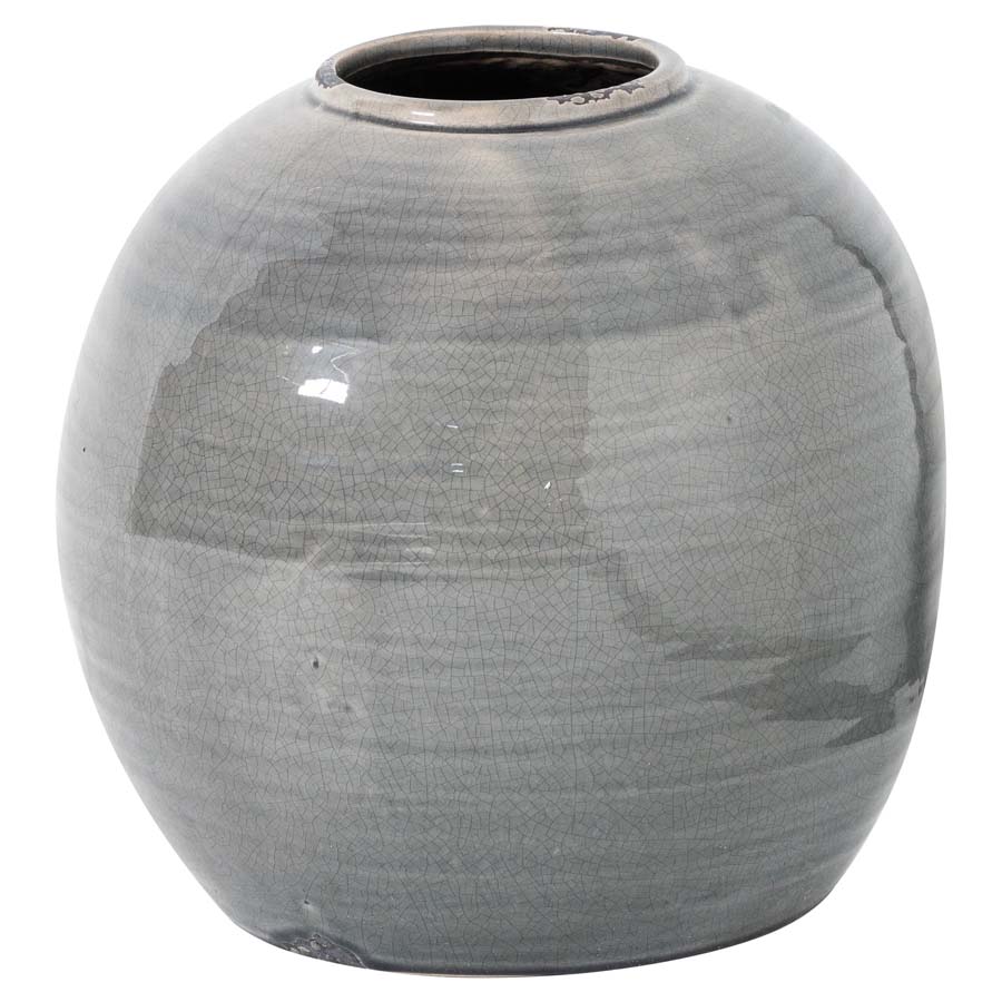 Hill Interiors Garda Grey Glazed Tiber Vase