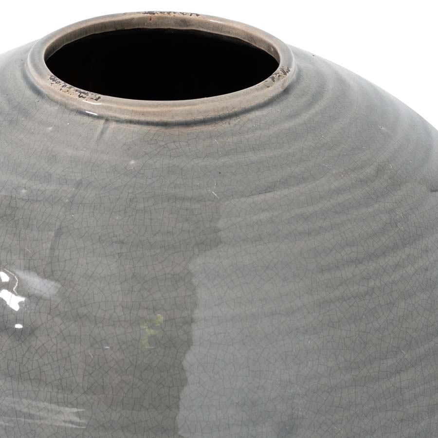 Hill Interiors Garda Grey Glazed Regola Vase