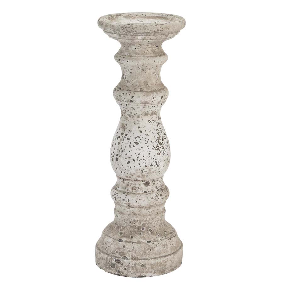 Large Stone Ceramic Column Candle Holder Large Stone Ceramic Column Candle Holder