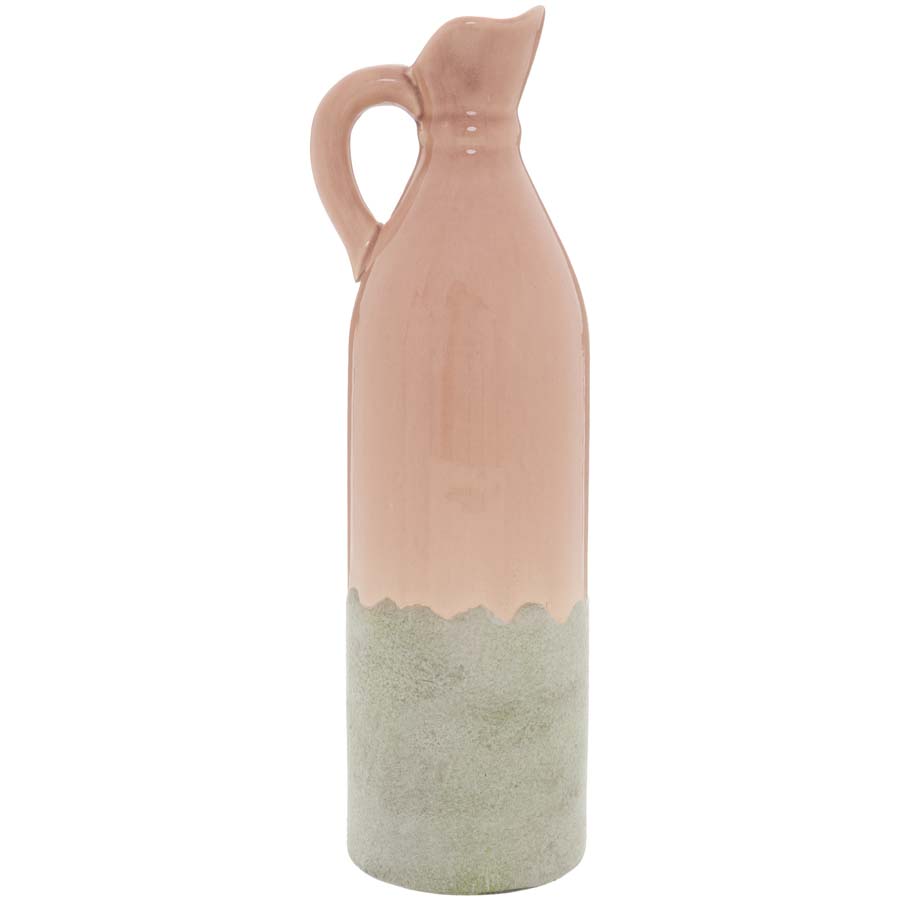 Hill Interiors Decorative Tall Blush Stoneware Jug