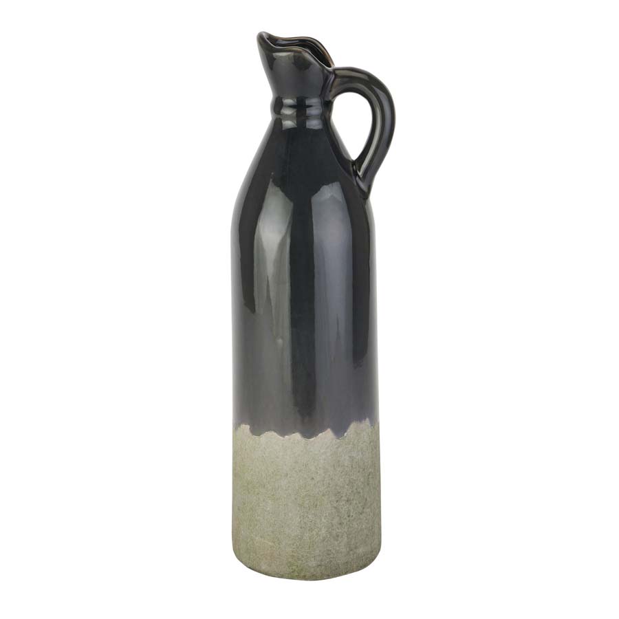Hill Interiors Decorative Tall Navy Stoneware Jug