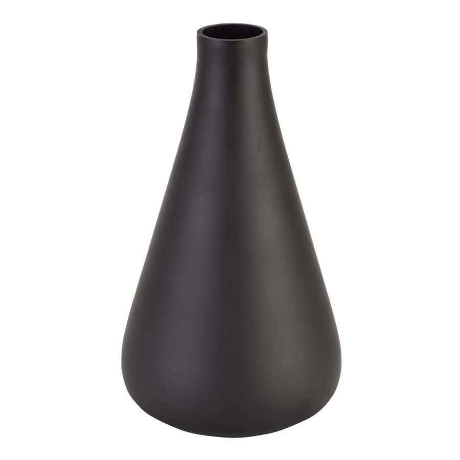 Hill Interiors Black Tapered Tall Glass Vase