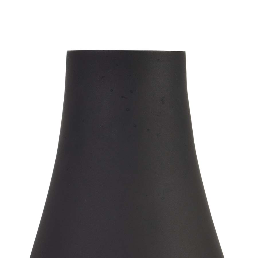 Hill Interiors Black Tapered Glass Vase