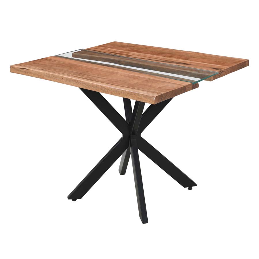 Hill Interiors Live Edge Collection Square River Dining Table