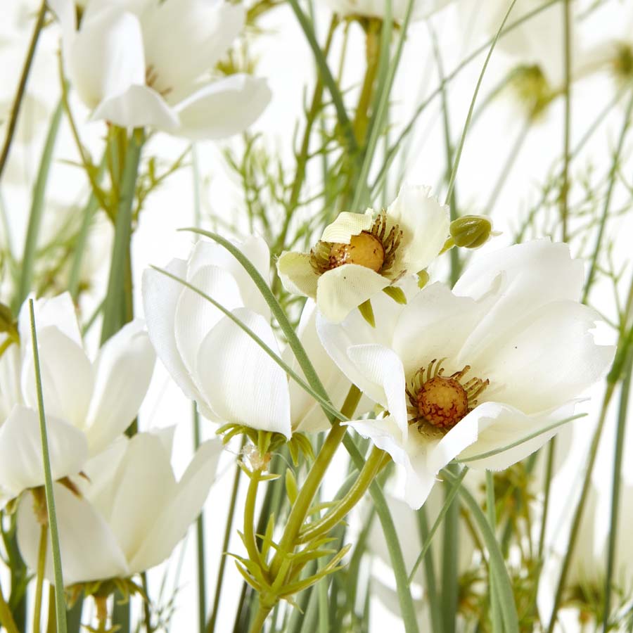 Hill Interiors Large White Meadow Plant In Pot