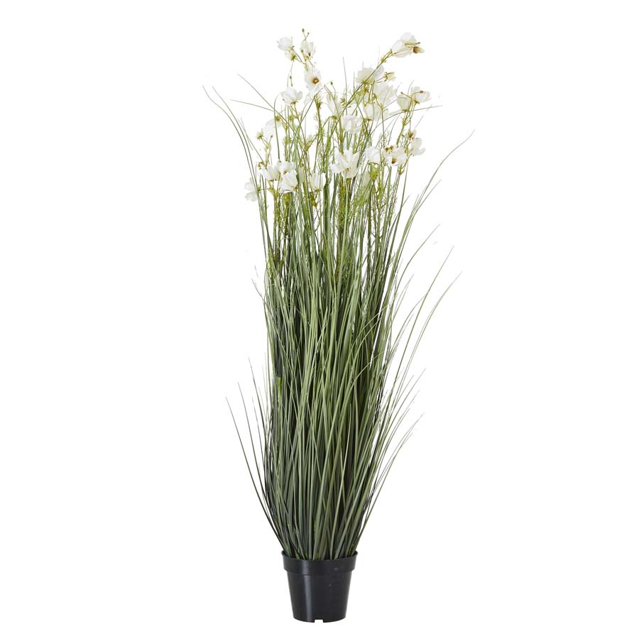 Hill Interiors Large White Meadow Plant In Pot