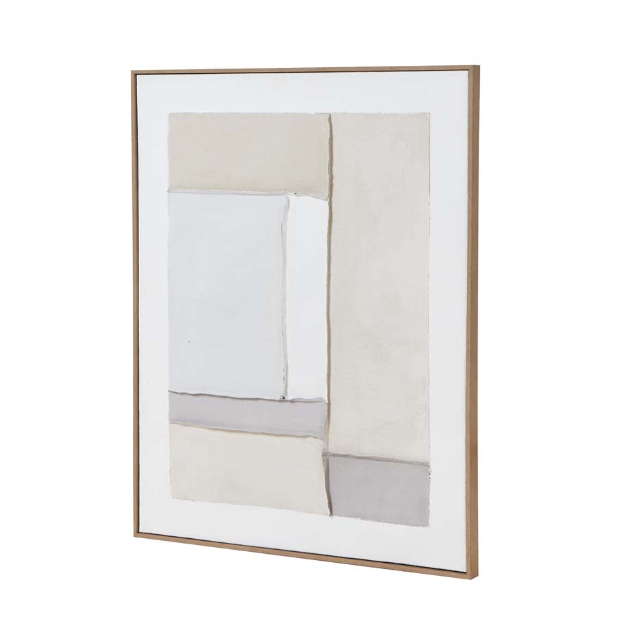 Contempo Beta Framed Painting On Canvas Brown With  Grey Tones