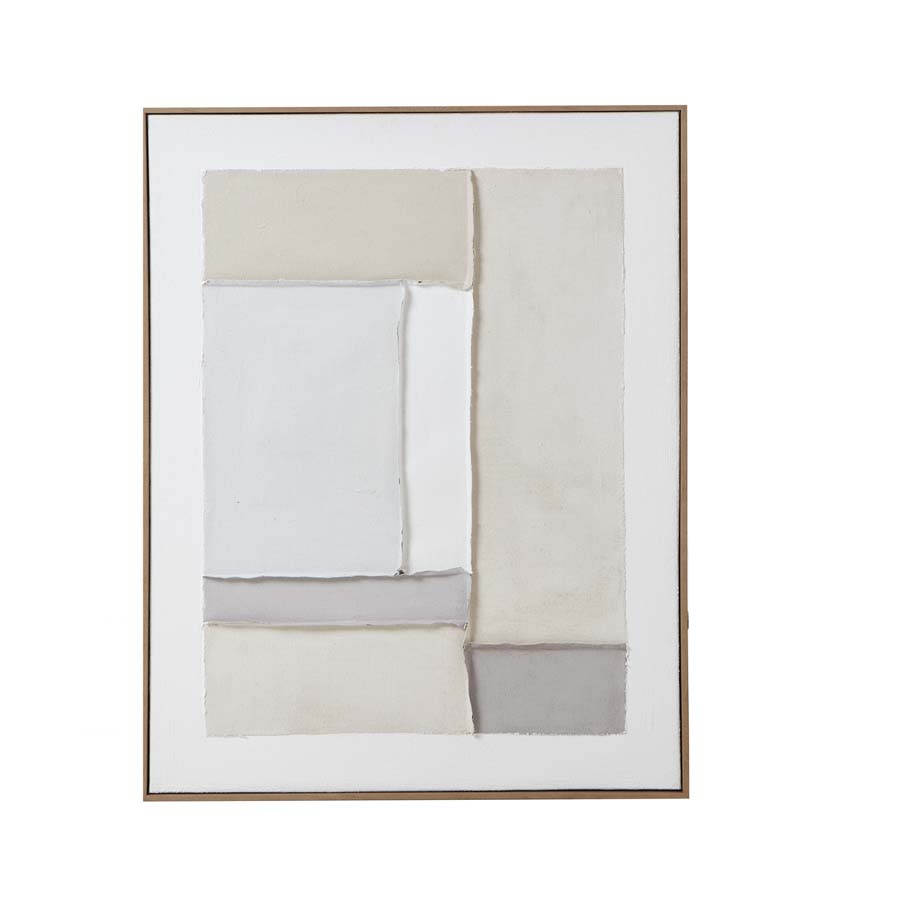 Contempo Beta Framed Painting On Canvas Brown With  Grey Tones