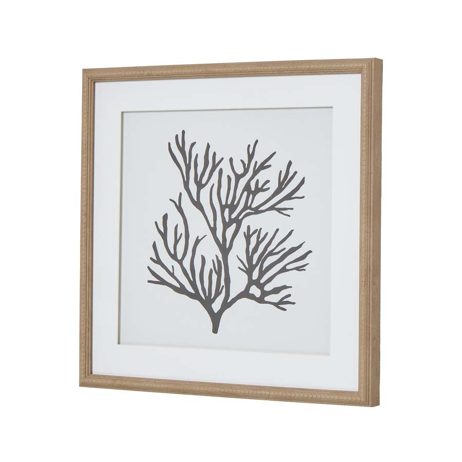 Hill Interiors Reef Coral Art Mounted In Beaded Frame