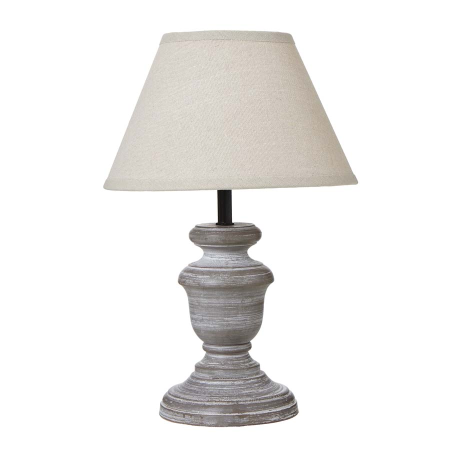 Hill Interiors Belluno Urn Table Lamp With Linen Shade Grey Tones
