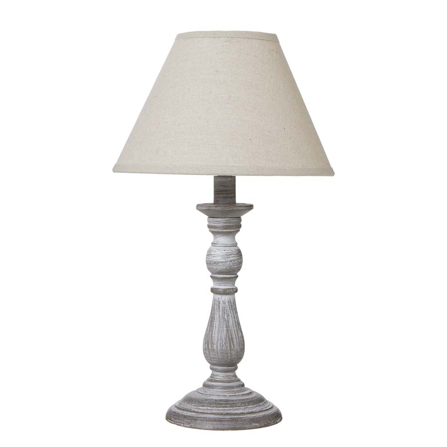 Hill Interiors Augusta Column Table Lamp With Linen Shade