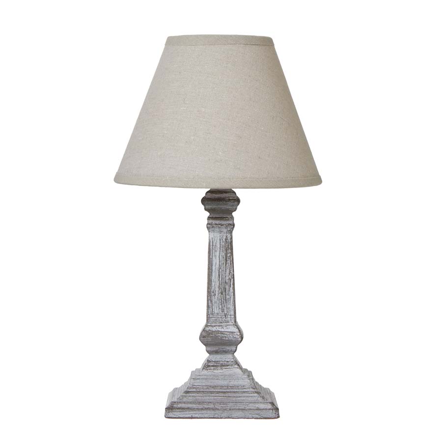 Hill Interiors Capsa Column Table Lamp With Linen Shade