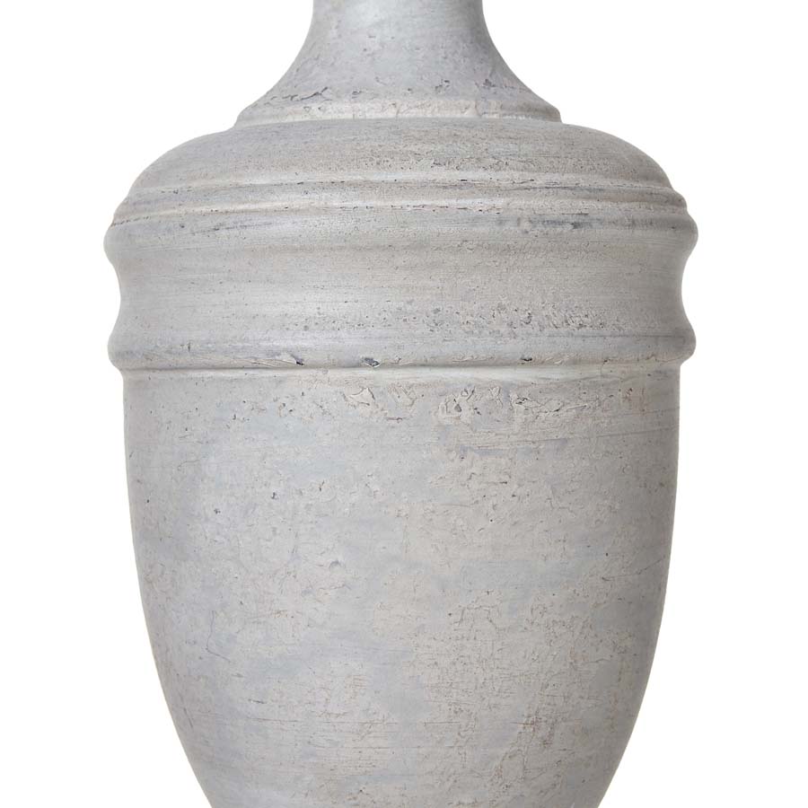 Hill Interiors Lentia Urn Table Lamp With Linen Shade Grey Tones