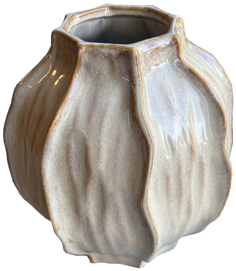 Hill Interiors Sabbia Collection Squat Seed Pod Vase