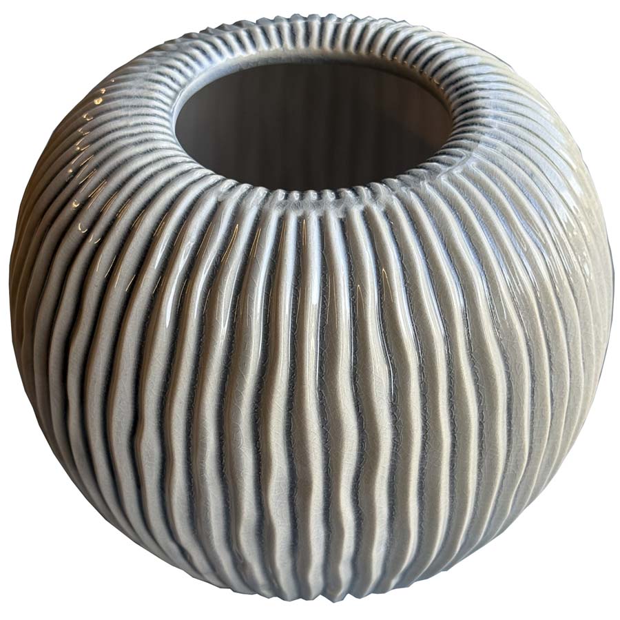 Hill Interiors Pallida Collection Medium Striped Vase