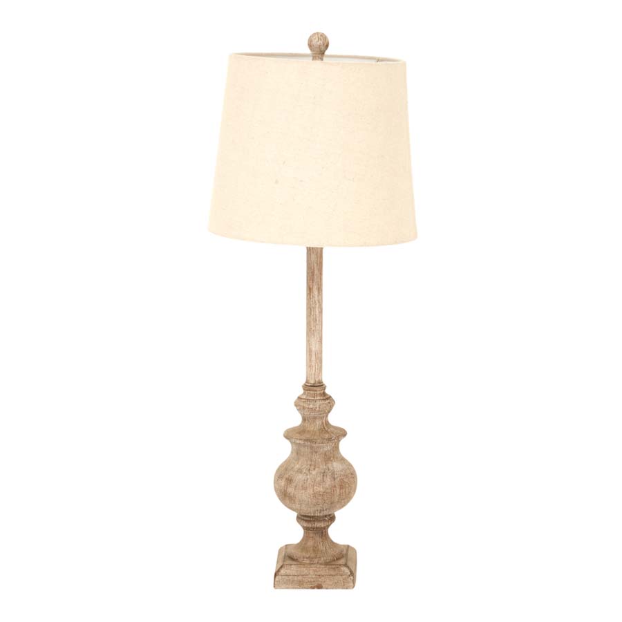 Hill Interiors Chiaro Candlestick Table Lamp With Linen Shade