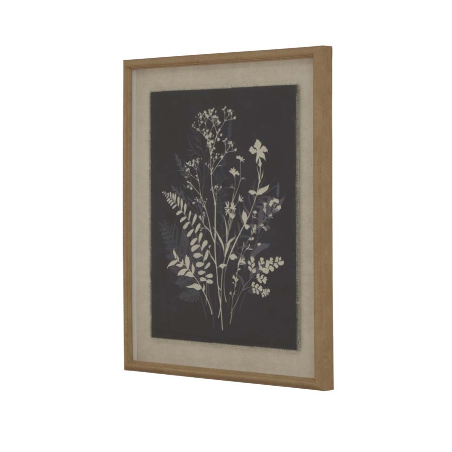 Hill Interiors  Flora & Fauna Collection Grove On Linen In Beaded Frame