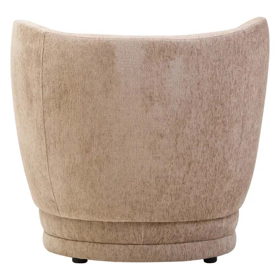 Fifty Five Avenue Dee Dee Deep Stone Textured Chenille Curved Chair