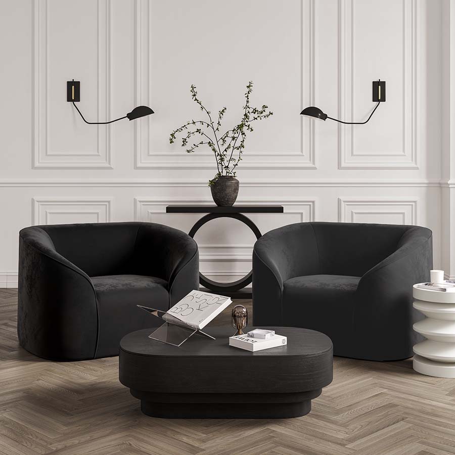 Anoushka Living Lennox Black Coffee Table