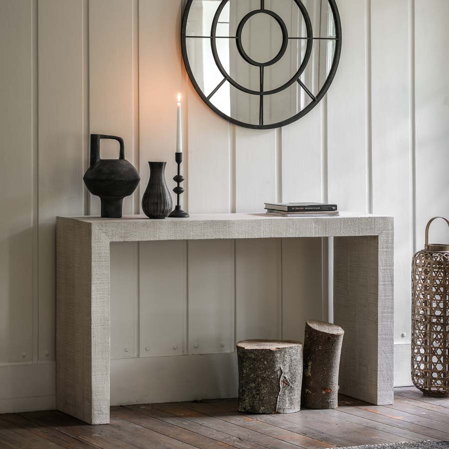 Gallery Interiors Dakota Console Table Whitewash