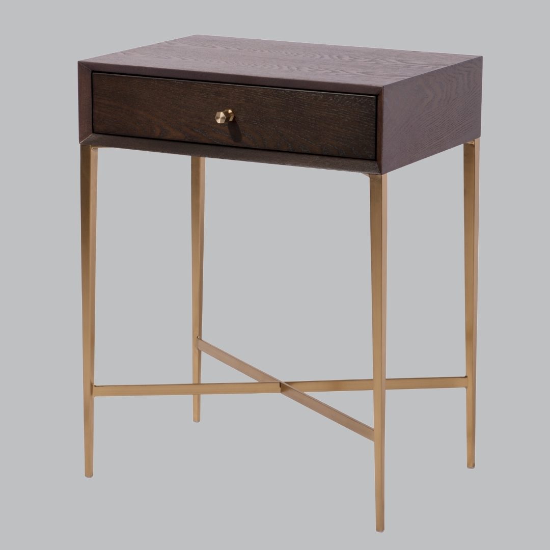Millie & Co Frost Chocolate Finish Side Table
