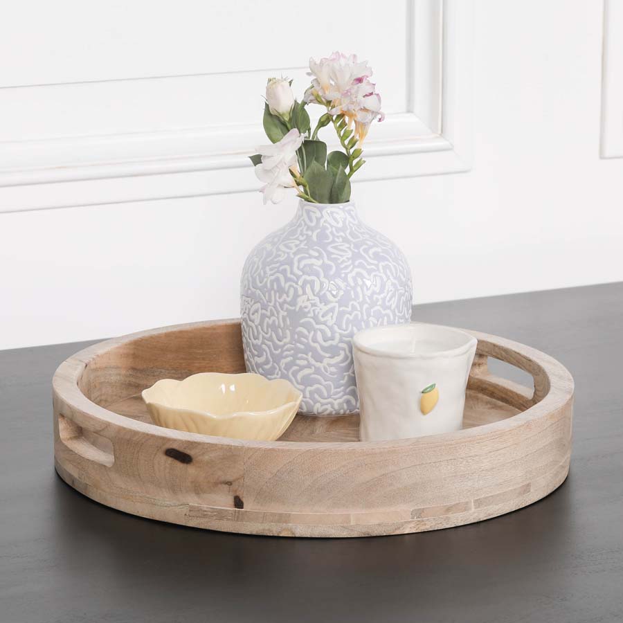 Lewis Interiors Round 40cm Wooden Tray